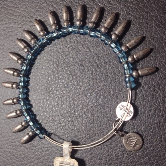 Alex and Ani Jewelry - Alex and Ani Spike Beaded Silver Charm Bracelet adjustable Bangle boho g…